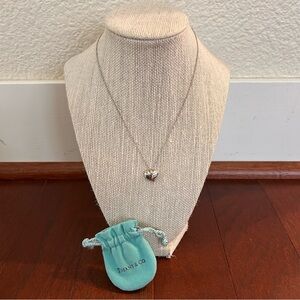 Tiffany&Co. Elsa Peretti Silver925 Necklace Women Full Heart Pendant